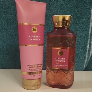 Bath & Body Works Covered in Roses Pink Cream & Rose-Tinted Body Wash Duo